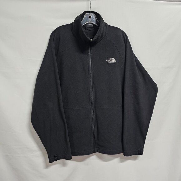 The North Face Full Zip Fleece Jacket Men Size L Black - Picture 1 of 14
